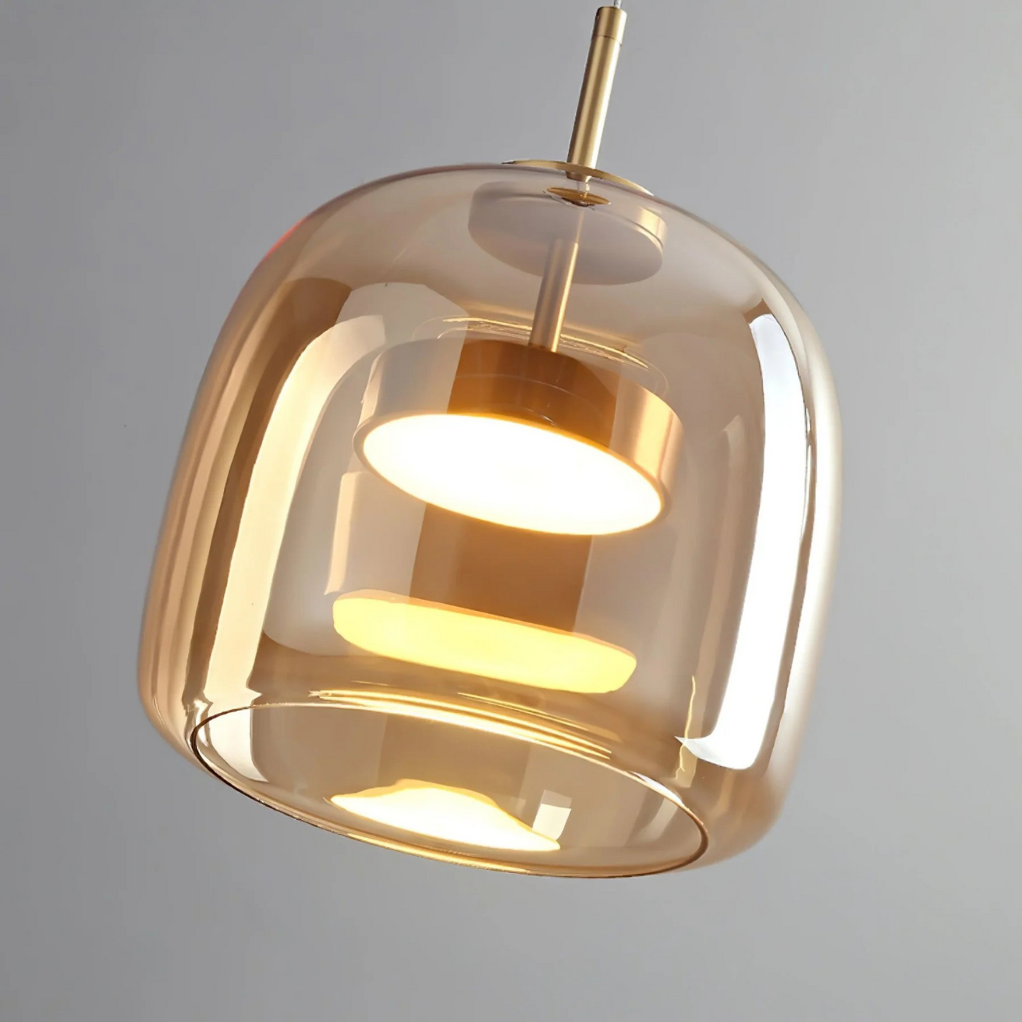 Tanger – Lampe suspendue moderne en acrylique et fer - modèle graine de café