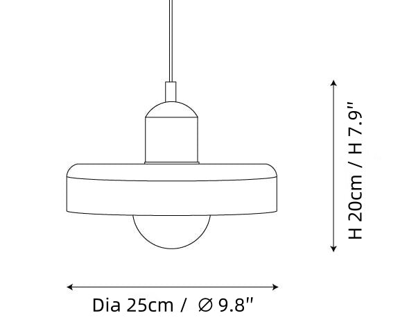 Terres du Sud – Lampe suspendue en verre rétro colorée