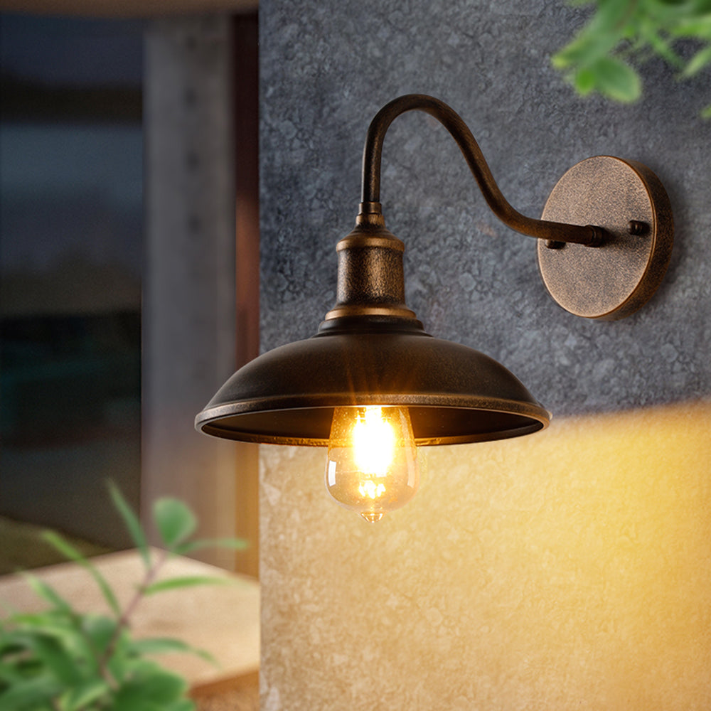 Albuifera – Applique murale vintage en fer et bronze style industriel étanche