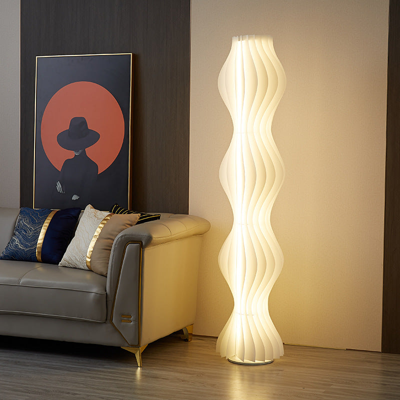 Tunis – Lampadaire design épuré en acrylique blanc style moderne