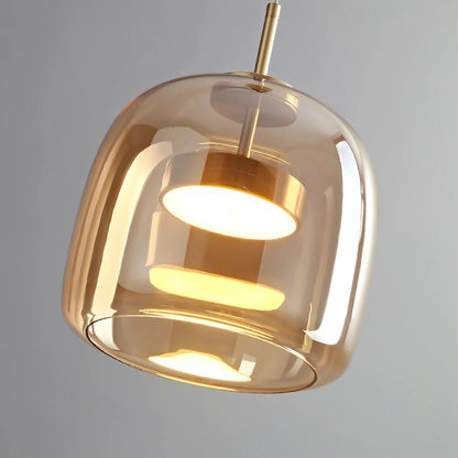 Tanger – Lampe suspendue moderne en acrylique et fer - modèle graine de café