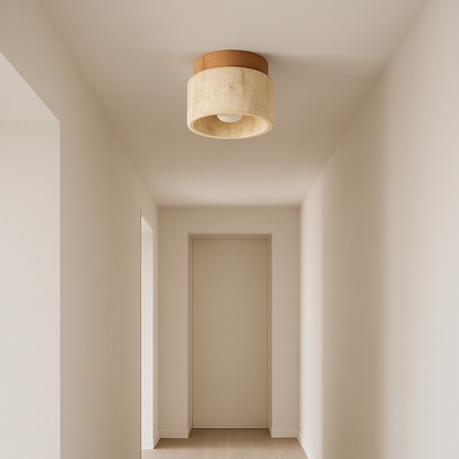 Paros – Plafonnier Pierre Naturelle et Bois Massif