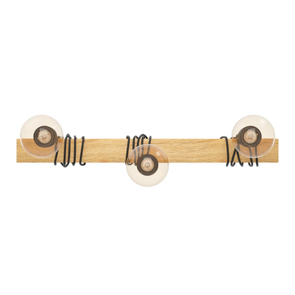 Nice – Plafonnier en bois massif et métal style rustique moderne