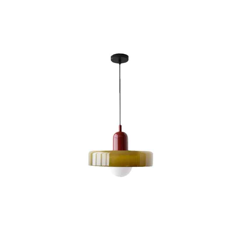 Terres du Sud – Lampe suspendue en verre rétro colorée