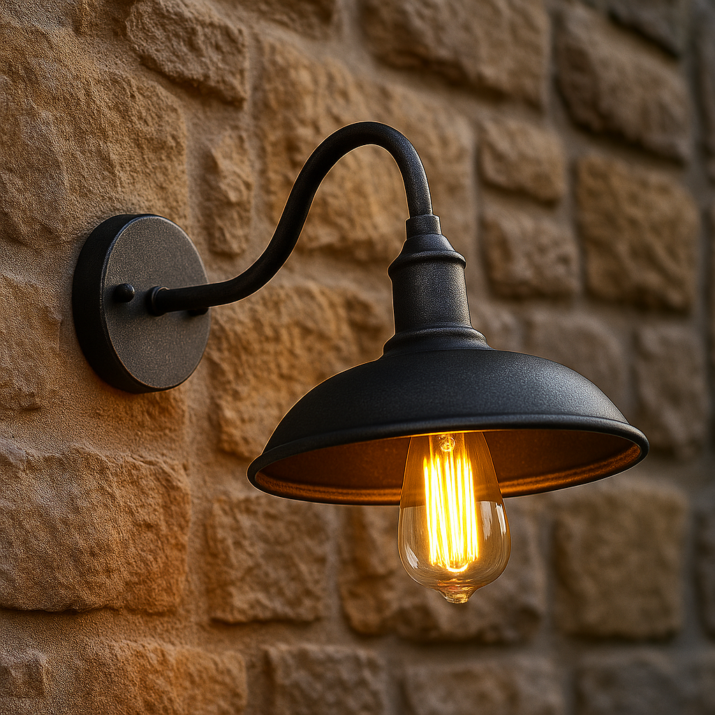 Albuifera – Applique murale vintage en fer et bronze style industriel étanche