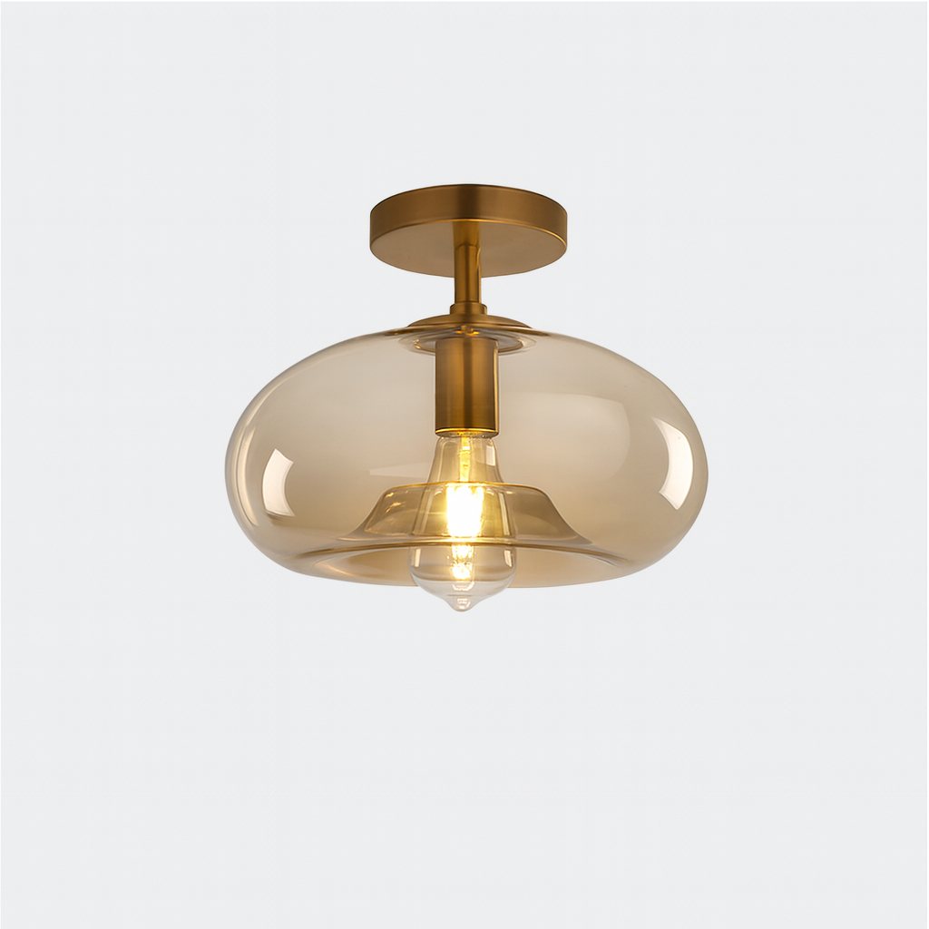 Gaïeta – Plafonnier Verre Minimaliste & Brillance Moderne