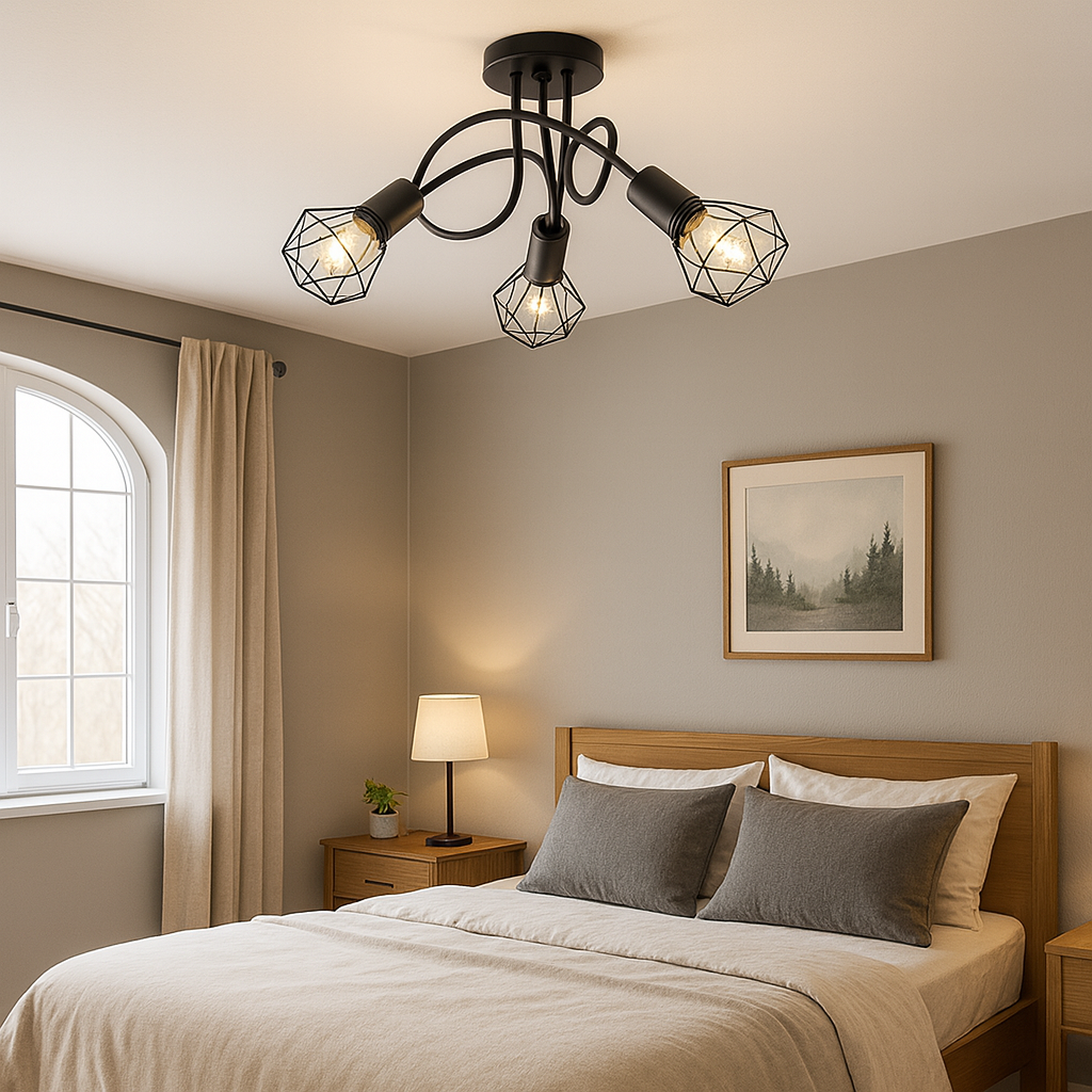 Madrid – Plafonnier en métal lampe araignée style moderne