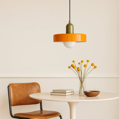 Terres du Sud – Lampe suspendue en verre rétro colorée