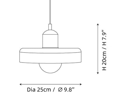 Terres du Sud – Lampe suspendue en verre rétro colorée