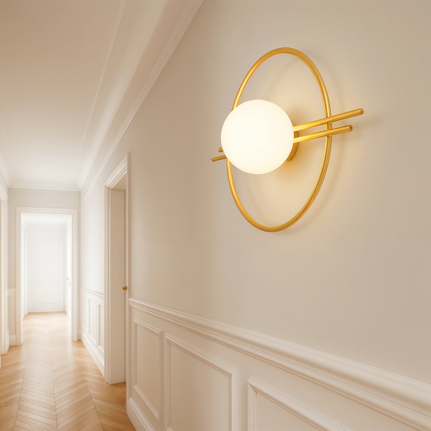 Capri – Applique murale circulaire effet éclipse