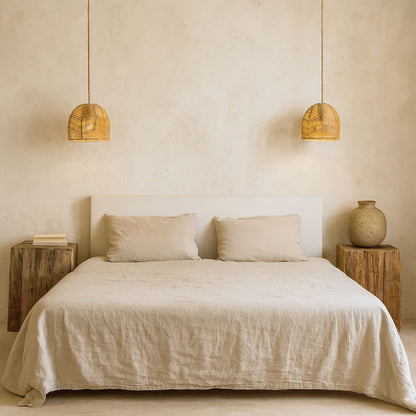 Sormiou – Abat-jour pour suspension en rotin tressé style japandi