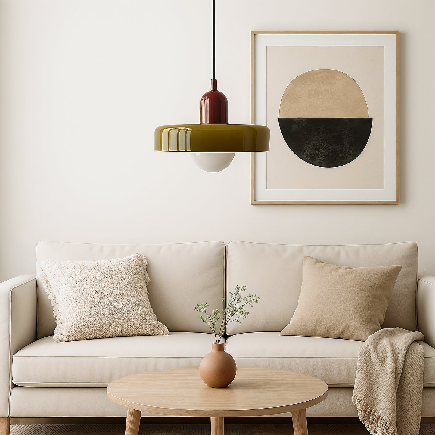 Terres du Sud – Lampe suspendue en verre rétro colorée