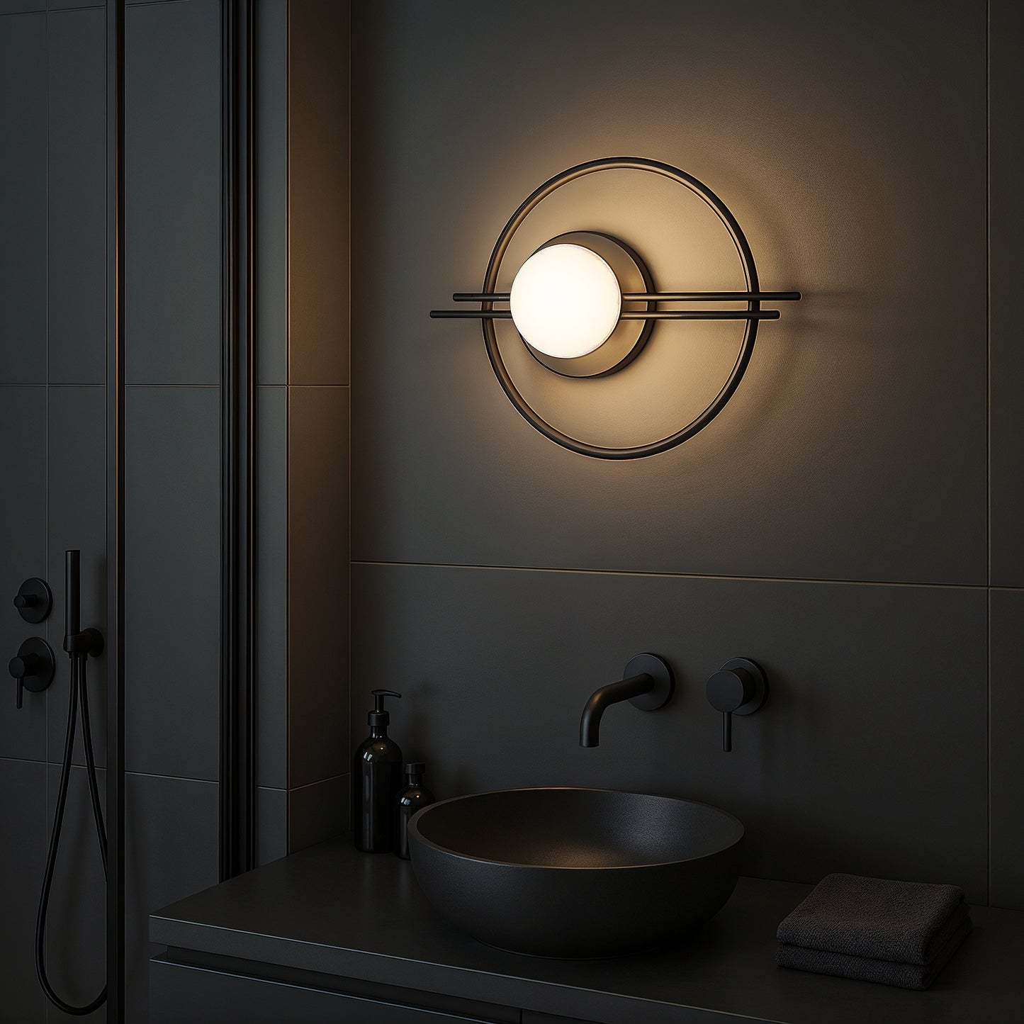 Capri – Applique murale circulaire effet éclipse