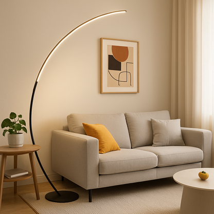 Sperlonga – Lampadaire arc en métal brossé