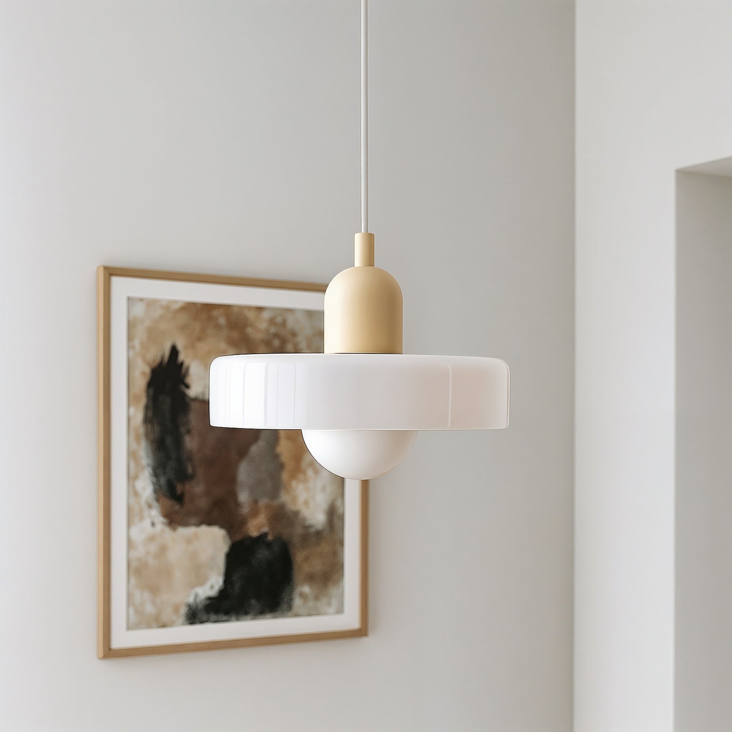 Terres du Sud – Lampe suspendue en verre rétro colorée