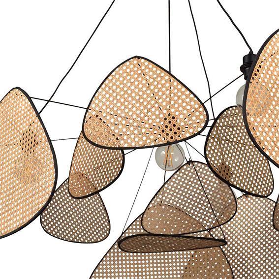 Antibes – Lampe suspendue en rotin naturel style contemporain