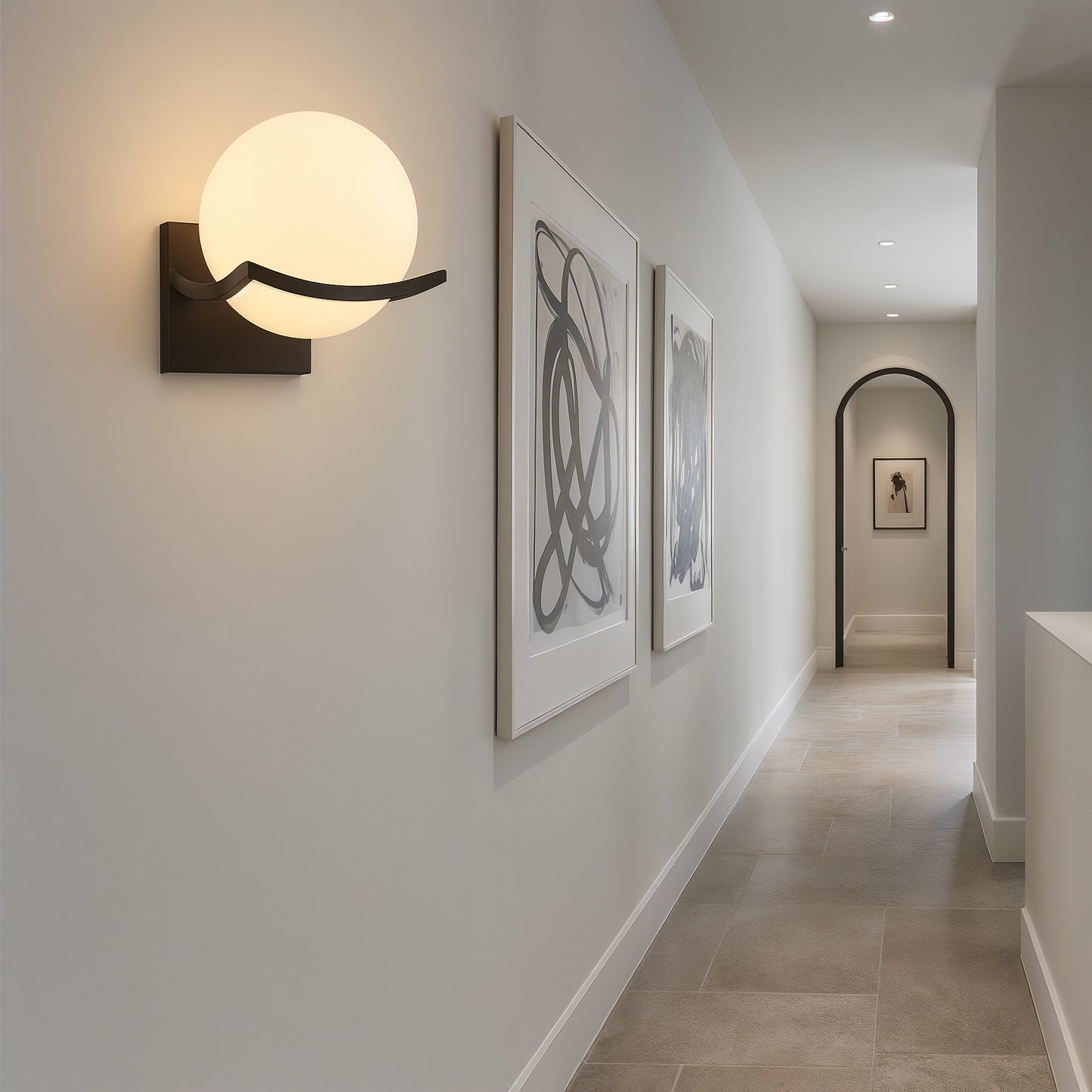 Portofino – Applique murale globe en verre