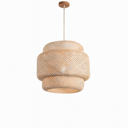 Calvi – Suspension lanterne en bambou tressé japandi