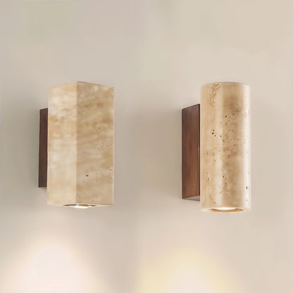 Malaga – Applique murale en pierre et bois inspiration contemporaine