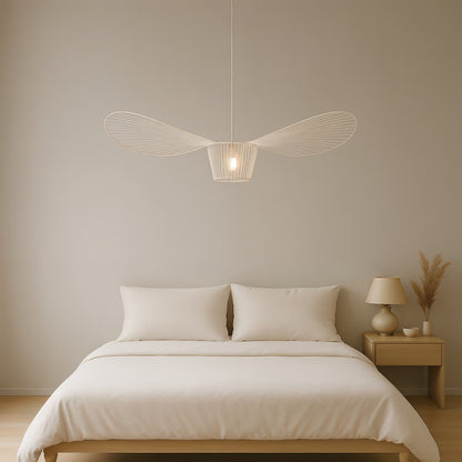 Sicile – Lampe suspendue scandinave en paille tressée