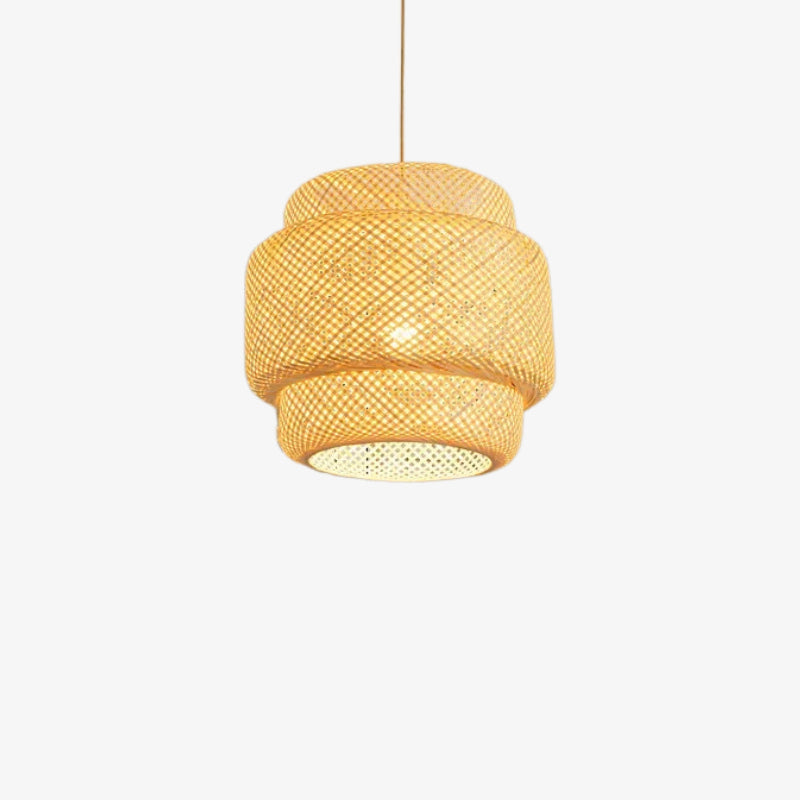 Calvi – Suspension lanterne en bambou tressé japandi