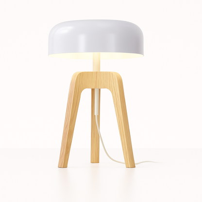 Astypalea – Lampadaire contemporain bois et lin