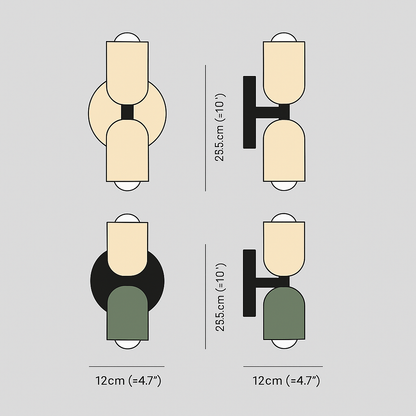 Matera – Applique murale bicolore