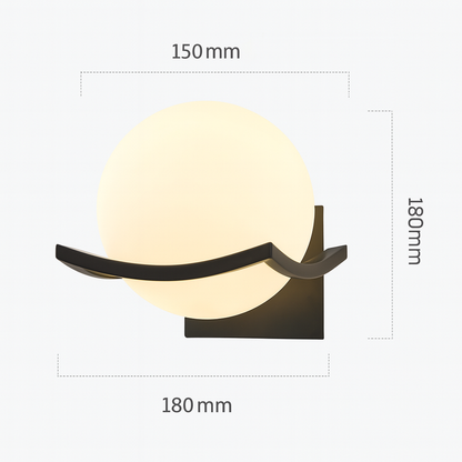 Portofino – Applique murale globe en verre