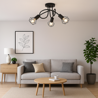 Madrid – Plafonnier en métal lampe araignée style moderne