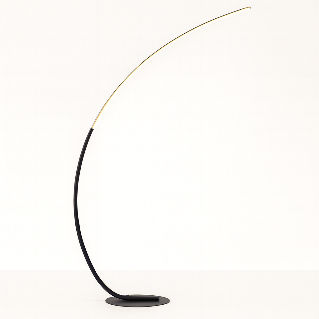 Sperlonga – Lampadaire arc en métal brossé