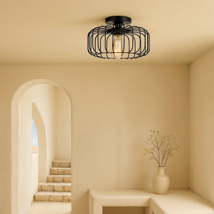 Barcelone – Plafonnier rétro industriel en fer