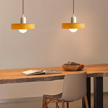 Terres du Sud – Lampe suspendue en verre rétro colorée