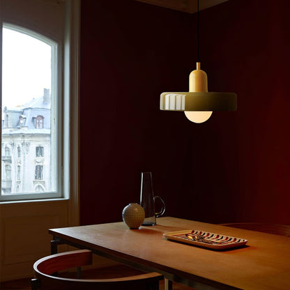 Terres du Sud – Lampe suspendue en verre rétro colorée