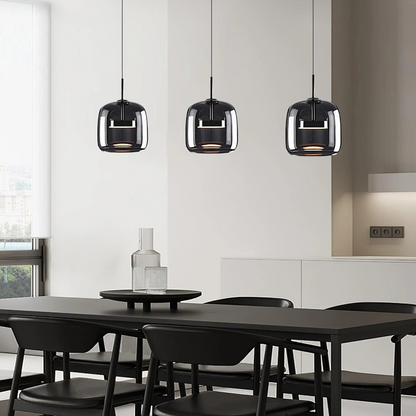 Tanger – Lampe suspendue moderne en acrylique et fer - modèle graine de café
