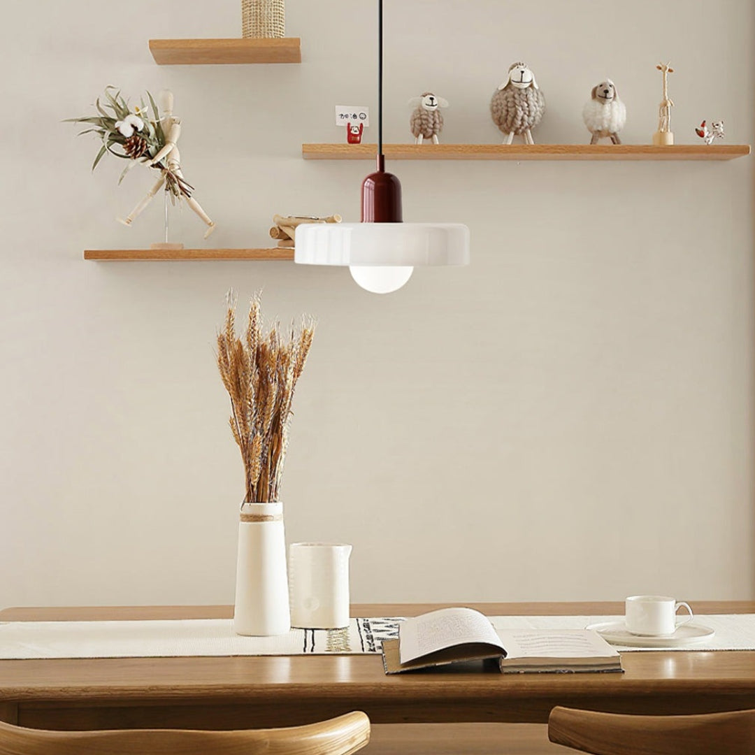 Terres du Sud – Lampe suspendue en verre rétro colorée