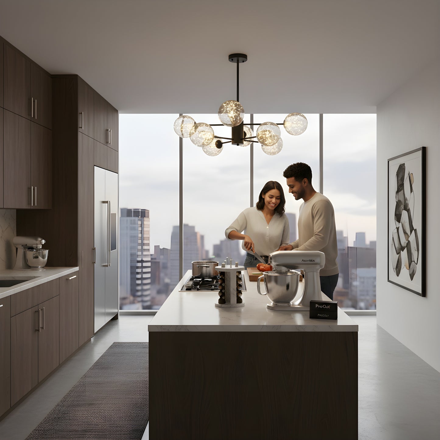 Cassis – Plafonnier Constellation et Verre Bullé