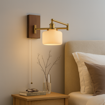 Olbia – Applique murale bois et céramique artisanale