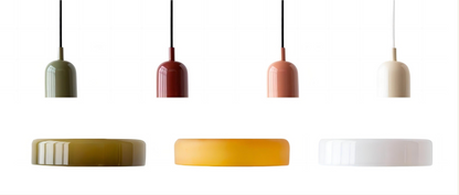 Terres du Sud – Lampe suspendue en verre rétro colorée