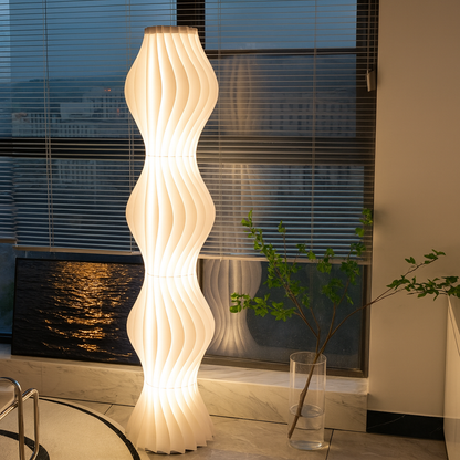 Tunis – Lampadaire design épuré en acrylique blanc style moderne