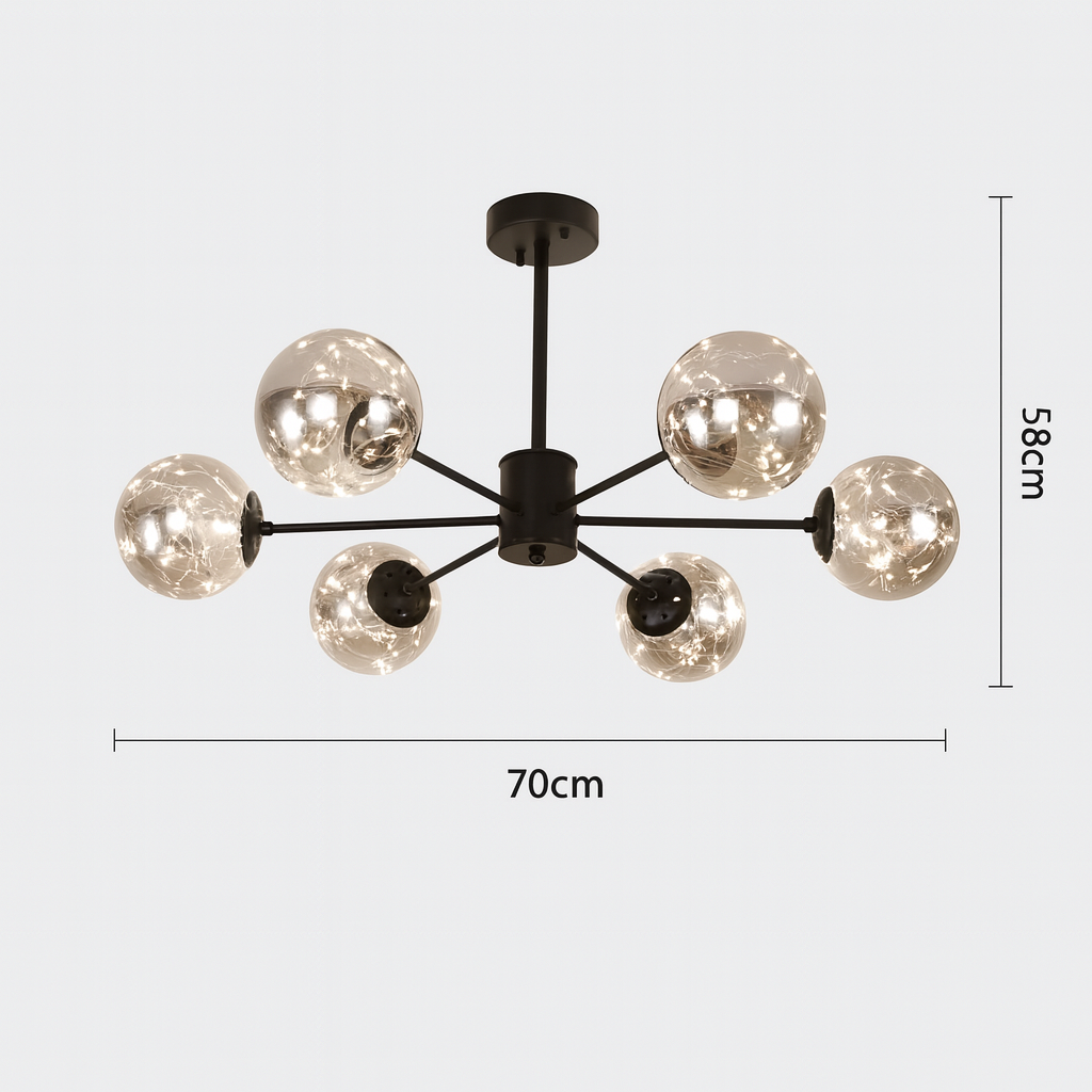 Cassis – Plafonnier Constellation et Verre Bullé