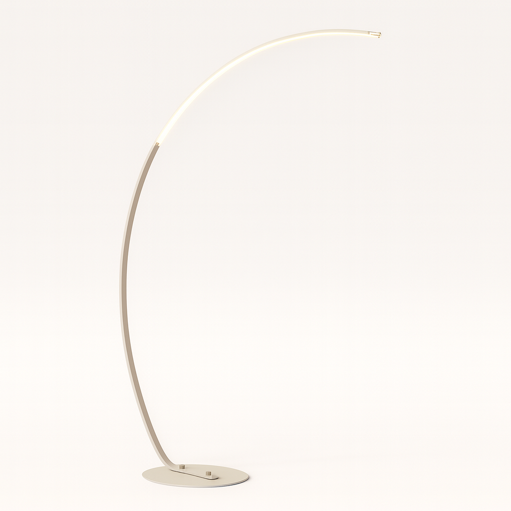 Sperlonga – Lampadaire arc en métal brossé