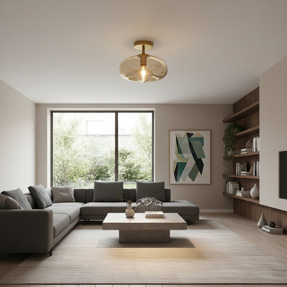 Gaïeta – Plafonnier Verre Minimaliste & Brillance Moderne