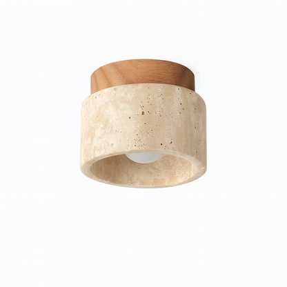 Paros – Plafonnier Pierre Naturelle et Bois Massif