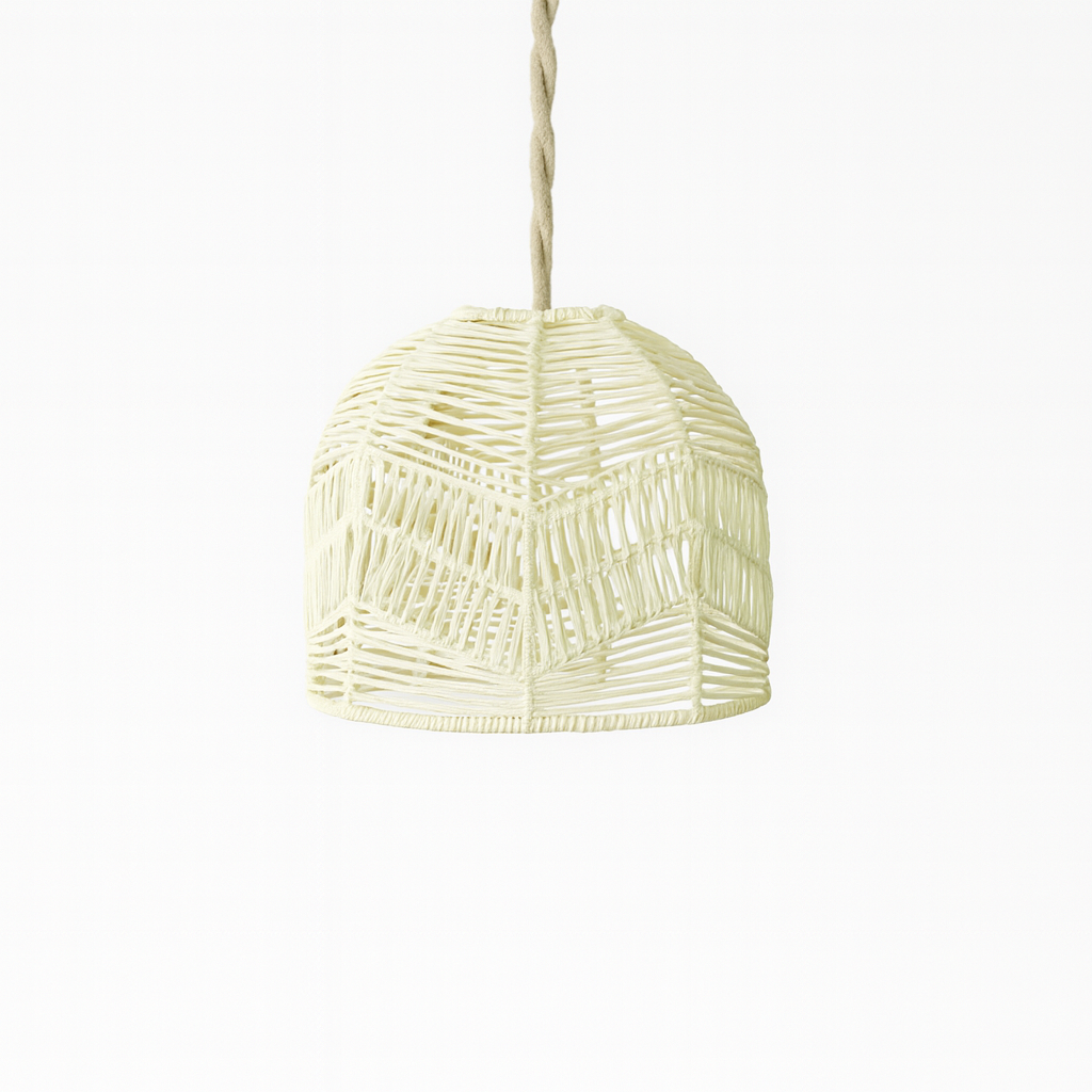 Bonifacio – Abat-jour pour suspension en rotin tressé style wabi-sabi