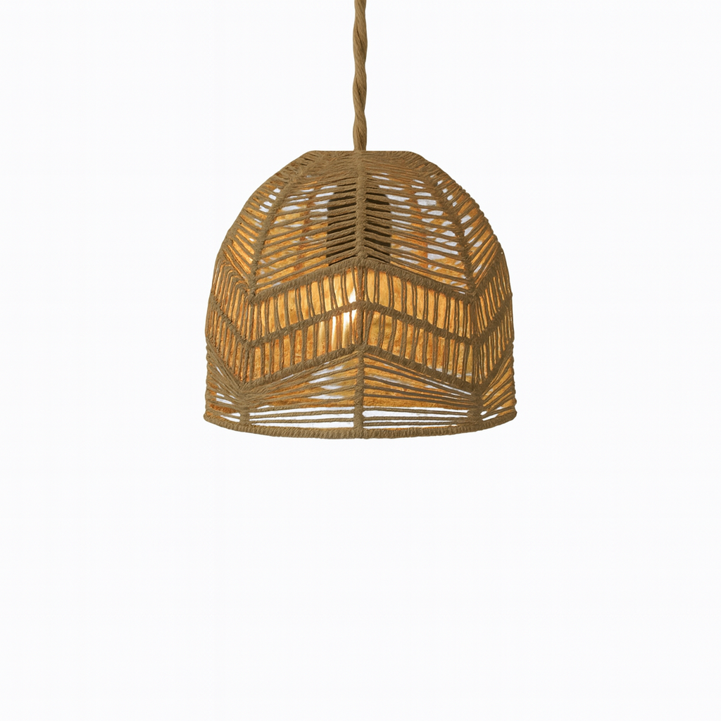 Sormiou – Abat-jour pour suspension en rotin tressé style japandi