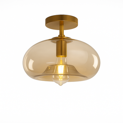 Gaïeta – Plafonnier Verre Minimaliste & Brillance Moderne