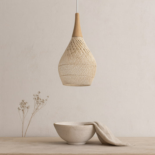 Sète – Suspension en rotin tressé style naturel